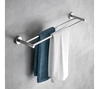 Toallero Barra para toallero, Portarrollos de Papel higiénico, Ganchos para Toallas para Batas, Juego de Montaje en Pared Kit de Accesorios de baño Herrajes para baño/Barra Doble 50 cm