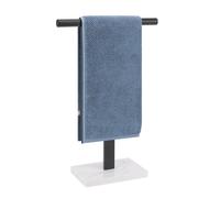 Toallero BathAce en forma de T para ba o, barra independiente para encimera de cocina, acero inoxidable 304 (16 pulgadas, base de m rmol negro)