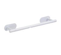 Toallero Blanco sin Perforaciones: versátil toallero de baño, Soporte para Toallas, toallero de aro y Gancho para fácil instalación y Ahorro de Espacio.