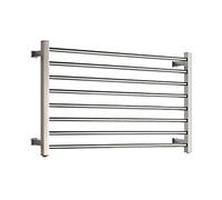 Toallero calefactable de Acero Inoxidable para Montaje en Pared con 8 Varillas para baño, Calentador de Toallas de Baja Potencia con Interruptor, Color Plata, instalación Cableada.