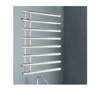 Toallero calefactable Negro con cableado para baño - Calentador termostático de Pared eléctrico de Acero Inoxidable de bajo Consumo - Accesorio de baño de Lujo