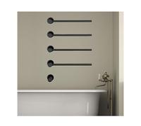 Toallero calefactable Negro con Temporizador táctil Inteligente, tendedero de Pared de latón con 4 Varillas para baño, Secado rápido, diseño Moderno y de bajo Consumo.