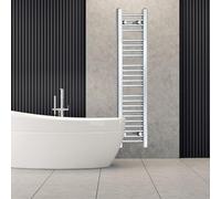 Toallero calefactor cromado estrecho de 350 mm de ancho, recto, plano, calentador de baño, radiador Turkish Zone (350 mm de ancho x 1200 mm de alto)