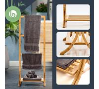 Toallero con 3 barras 40 x 104,5 x 27 cm Diseño de escalera Bambú