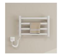 Toallero con calefacción Inteligente, radiador montado en la Pared con toallero de 80 W con Temperatura Constante, radiador eléctrico pequeño para toallero para baño, 4 Barras White Left Line
