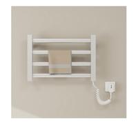 Toallero con calefacción Inteligente, radiador montado en la Pared con toallero de 80 W con Temperatura Constante, radiador eléctrico pequeño para toallero para baño, 4 Barras White Right Line