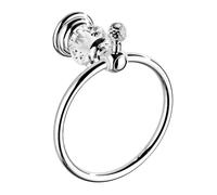 Toallero cromado para toallero, barra de toalla de cristal plateado, accesorios de baño