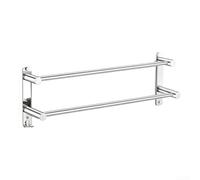 Toallero de acero inoxidable ajustable 15-29 pulgadas Toallero de acero | Longitud: 40-73 cm, se adapta a cualquier pared, acero inoxidable, acabado plateado, fácil montaje