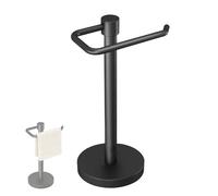 Toallero de acero inoxidable, toallero independiente, adecuado para toallas pequeñas, toallas faciales y toallitas, soporte para toallas de baño, cocina, encimera de lavabo (negro)