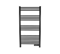 Purline | Toallero Eléctrico de Aluminio Negro 500W con Temporizador NTW-11B - Toallero Eléctrico Aluminio Diseño Decorativo en Forma de Escalera, Calefacción Eficiente y Protección IP22