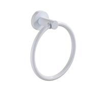 Toallero de anilla, Toalleros de aro, Colgador de toalla de baño, blanco mate, de acero inoxidable, toallero anti moho montado en la pared, toallero de baño en el baño del hotel, 16 * 7 cm
