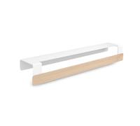 Toallero de baño Adhesivo Fabricado en Acero y Acabado Blanco Mate| Peso máx.: 1,5kg| Medidas 44x6x8,4cm| Incluye Adhesivo y Tornillos para elijas como fijarlo a la Pared|