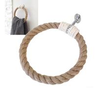 Toallero de baño bohemio, toallero de hierro de primera calidad, rústico con cuerda de cáñamo para el hogar, cocina, hotel, baño