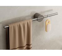 Toallero de baño, toallero, toallero Colgante de una Sola Varilla, toallero Largo gris-40