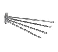 Toallero de baño Universal 4 brazos Cromo 45cm kit de montaje