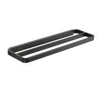 Toallero de barra (Negro, Largo: 44 cm, Ancho: 12,5 cm)