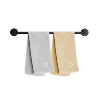 Toallero de Barra Toallero de Acero Inoxidable con Superficie acabada en Negro Mate, toallero Individual montado en la Pared (8 tamaños)(98cm)