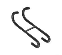 Toallero de ducha de acero inoxidable sobre la puerta con ganchos de agarre de silicona, sin taladrar para colgar toallas, batas y accesorios de ducha (negro)