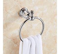 Toallero De Estilo Europeo Baño De Cristal Juego Colgante Inodoro Hardware Baño Toallero De Baño Estante De Inodoro Acero Inoxidable, Anillo De Toallas Redondo