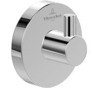 Toallero de gancho Elements Tender de Villeroy & Boch, gancho toallero de baño para montaje en la pared, fabricado con zinc, accesorio de baño, gancho para toallas redondo, 54 x 32 x 54 mm, Chrom