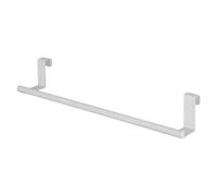 Toallero de gancho para mueble (L x An x Al: 38 x 6 x 9 cm, Acero inoxidable, Blanco)