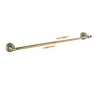 Toallero de latón de Bronce Antiguo, Ajustable de 15.5 a 27.5 Pulgadas para toallero de baño, Accesorios de baño montados en la Pared, diseño de Tallado de patrón