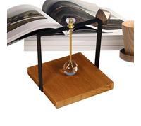 Toallero de madera - Organizador de pañuelos de pie de hierro macizo, dispensador decorativo de escritorio 13 x 13 x 14,5 cm | Toallero para baño, cocina, granja, encimera de sal