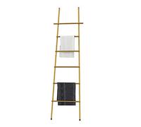 Toallero de metal de 6 niveles con ventosa LadderSd soporte para toallas de baño y ropa de baño, accesorios de baño, diseño de ahorro de espacio