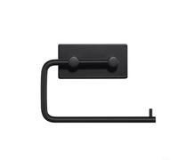 Toallero de papel de acero inoxidable resistente diseñado para una fácil instalación en pared en cualquier habitación (corto negro)