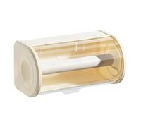 Toallero de papel - Soporte para pañuelos de 26,2 x 14,5 x 14,5 cm, estante para rollo de servilletas, bandeja de toalla, contenedor de soporte de pañuelos con tapa, organizador dispensador compacto