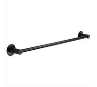 Toallero de pared negro de 121 cm de largo, elegante y perfecto para decoración moderna, diseño que ahorra espacio, fácil instalación