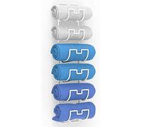 Toallero de pared para colgar en la pared, barra de toalla para baño con 6 compartimentos, toallero de baño, toallero de invitados, accesorios de baño para ahorrar espacio, toallero (blanco)