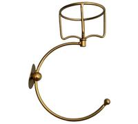 Toallero de Pared Portavelas de Pared 2 en 1 Toalla de Hierro Ganchos Vintage Resistentes Accesorios de baño rústicos Dorados