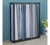 Toallero de Pie Almacenamiento de Muestras de Cortinas Comerciales, Expositor de Alfombras Impermeable para Tiendas Minoristas, Expositor de Bufandas de Pie(Black,100x25x120cm(39x10x47in))