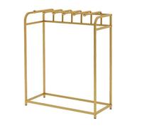 Toallero de Pie Expositor Metálico para Alfombras con Gancho Extraíble y Giratorio, Estante para Alfombras de 100/120 cm, Almacenamiento Colgante(Gold,120x50x135cm(47x20x53in))