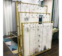 Toallero de Pie Organizador de Cortinas Independiente, Perchero de 3 Niveles para Mantas y Toallas de Baño, y Moderno Estante Metálico para Guardar Alfombras.(Gold,120x35x180cm(47x14x71in))