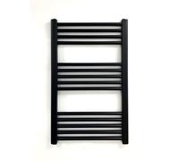 Toallero eléctrico baño Acero Inoxidable Pulido Espejo - Serie Milano, Montaje en Pared, 800x500 mm, Negro Mate