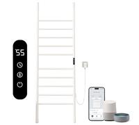 Toallero Electrico Baño, Toallero Electrico de Suelo Tipo Escalera, Radiador Toallero Electrico, Calentador de Toallas, con Temporizador&Temperatura Ajustable, El Ahorro de Energía-WiFi White Right