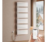 Toallero electrico baño1599×600mm,radiador toallero electrico con termostato, WiFi, temporizador programable, pantalla LCD, 1000 W ahorro energético toalleros de baño Antracita