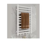 Toallero eléctrico calefactable de Pared - Secador de Toallas enchufable con Gancho Desmontable, Acabado Blanco para baño - Secado rápido, diseño Compacto, Toallas acogedoras