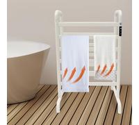 Toallero eléctrico con luz LED de pie, radiador de baño, secador de toallas, montaje en pared, calentador de toallas, con temporizador, para baño IPX3