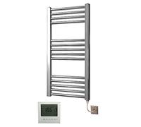 Toallero eléctrico Cromado 400W x 800H + Temporizador y termostato de baño