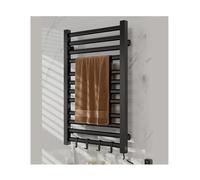 Toallero eléctrico de Pared con Gancho Desmontable, Color Gris, para baño, con Enchufe para un Secado rápido, Ahorra Espacio.