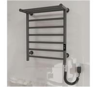 Toallero eléctrico de Pared con Temperatura Ajustable y Estante Superior - Calentador de Toallas de baño Premium para Toallas secas y acogedoras (Blanco)