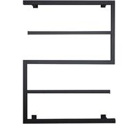 Toallero eléctrico de Pared de 89 W - Toallero calefactable de Acero Inoxidable de 6 Barras, Color Negro, con diseño Inteligente enchufable para máxima Comodidad y conveniencia.