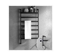 Toallero eléctrico de Pared de Acero Inoxidable con calefacción para Albornoces y Mantas, Acabado Cromado con Estante Superior, Ideal para Mayor Comodidad en el baño.