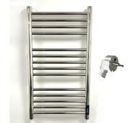 Toallero eléctrico Fossano de Greened House, Altura 720 mm, Anchura 400 mm, Acero Inoxidable Pulido a Espejo.