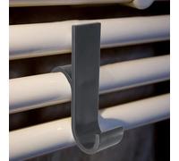 Toallero eléctrico, ganchos de plástico para secado de radiadores en baño y lavandería, diseño moderno, paquete de 8 unidades, negro, blanco y transparente