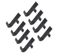 Toallero eléctrico ganchos radiador de plástico 8 piezas para secar ropa baño lavandería compatibilidad (negro)