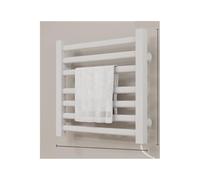 Toallero eléctrico para baño, toallero calefactable de Pared, con 7 Barras y Ganchos, Calentamiento rápido, Ideal para spas, hoteles, Color Blanco